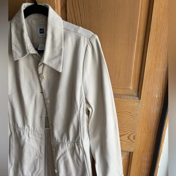 90s GAP 100% Cotton Jacket in Cream Size Large - Picture 10 of 12
